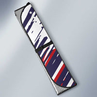 Personalized Patriotic Motocross Auto Sun Shade with USA Flag Colors – Dirt Bike Racing Design - Wonder Print Shop