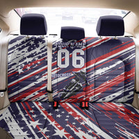 Personalized Patriotic Motocross Back Car Seat Cover with USA Flag Colors – Dirt Bike Racing Design - Wonder Print Shop