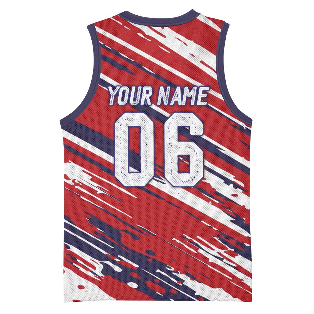 Personalized Patriotic Motocross Basketball Jersey with USA Flag Colors – Dirt Bike Racing Design - Wonder Print Shop