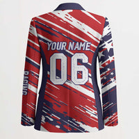 Personalized Patriotic Motocross Blazer with USA Flag Colors – Dirt Bike Racing Design - Wonder Print Shop