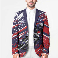 Personalized Patriotic Motocross Blazer with USA Flag Colors – Dirt Bike Racing Design - Wonder Print Shop