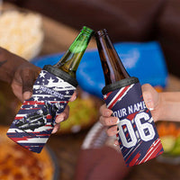 Personalized Patriotic Motocross 4 in 1 Can Cooler Tumbler with USA Flag Colors – Dirt Bike Racing Design - Wonder Print Shop