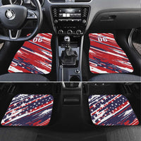 Personalized Patriotic Motocross Car Mats with USA Flag Colors – Dirt Bike Racing Design - Wonder Print Shop