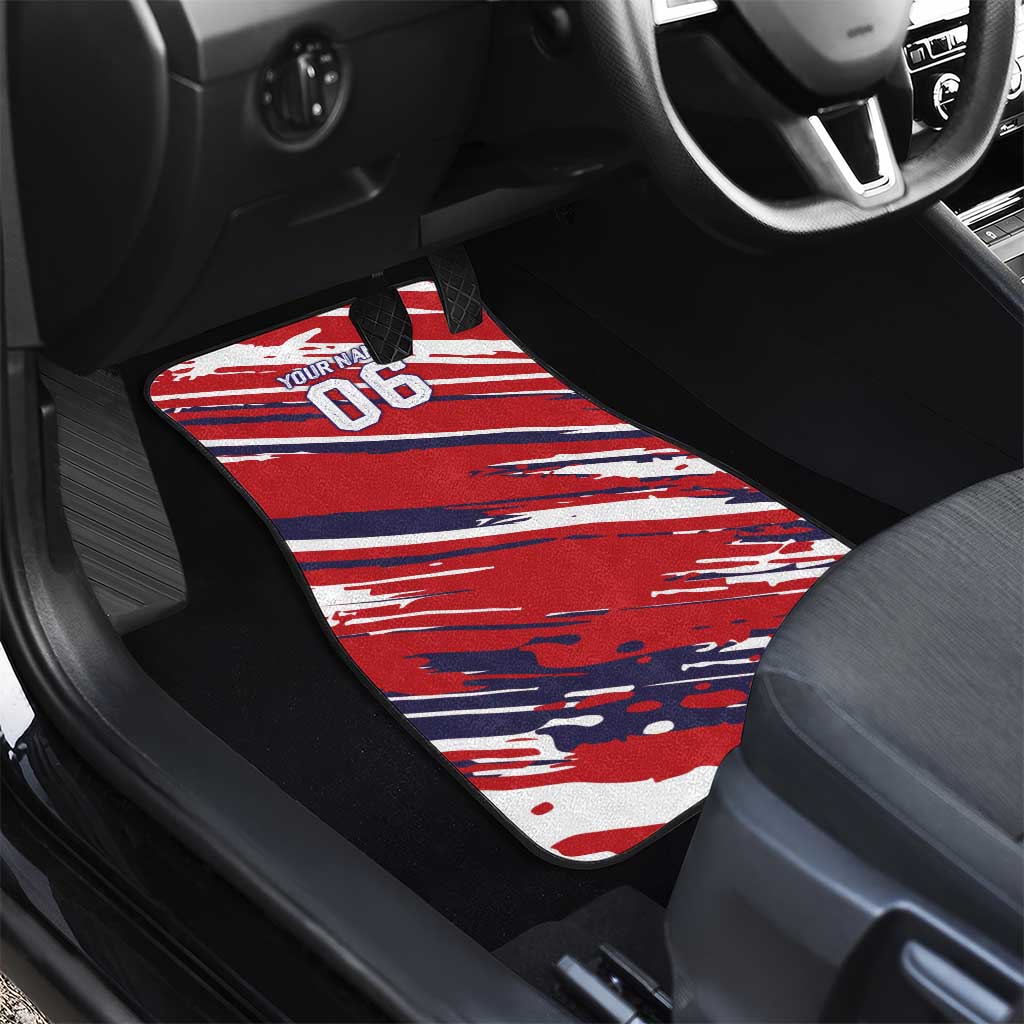 Personalized Patriotic Motocross Car Mats with USA Flag Colors – Dirt Bike Racing Design - Wonder Print Shop