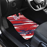 Personalized Patriotic Motocross Car Mats with USA Flag Colors – Dirt Bike Racing Design - Wonder Print Shop