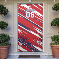 Personalized Patriotic Motocross Door Cover with USA Flag Colors – Dirt Bike Racing Design - Wonder Print Shop