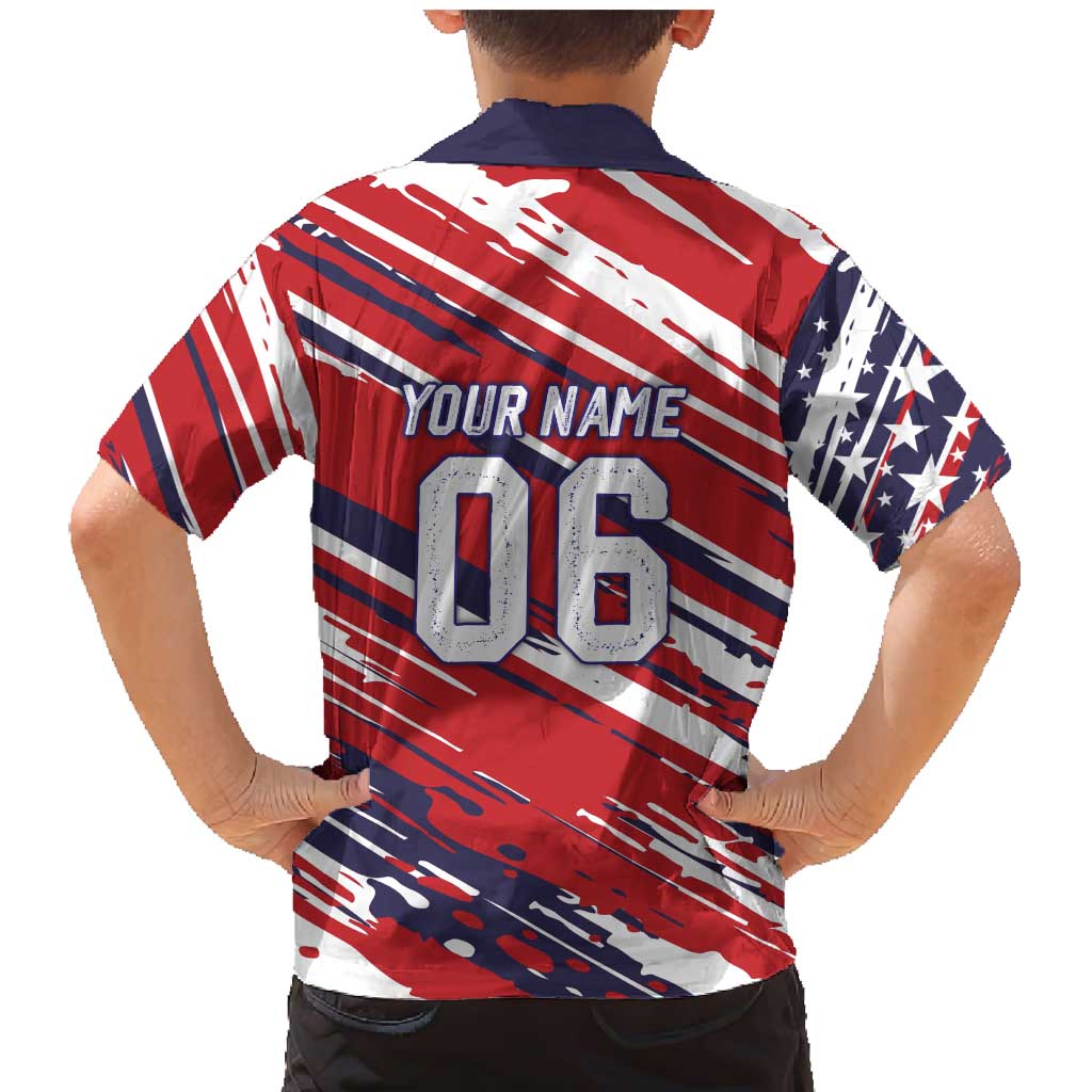 Personalized Patriotic Motocross Family Matching Mermaid Dress and Hawaiian Shirt with USA Flag Colors – Dirt Bike Racing Design - Wonder Print Shop