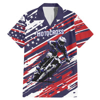 Personalized Patriotic Motocross Family Matching Mermaid Dress and Hawaiian Shirt with USA Flag Colors – Dirt Bike Racing Design - Wonder Print Shop