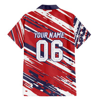 Personalized Patriotic Motocross Family Matching Mermaid Dress and Hawaiian Shirt with USA Flag Colors – Dirt Bike Racing Design - Wonder Print Shop