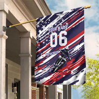 Personalized Patriotic Motocross Garden Flag with USA Flag Colors – Dirt Bike Racing Design - Wonder Print Shop