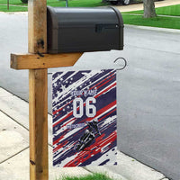 Personalized Patriotic Motocross Garden Flag with USA Flag Colors – Dirt Bike Racing Design - Wonder Print Shop