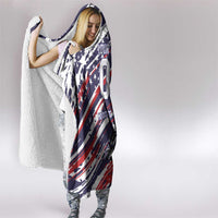 Personalized Patriotic Motocross Hooded Blanket with USA Flag Colors – Dirt Bike Racing Design - Wonder Print Shop