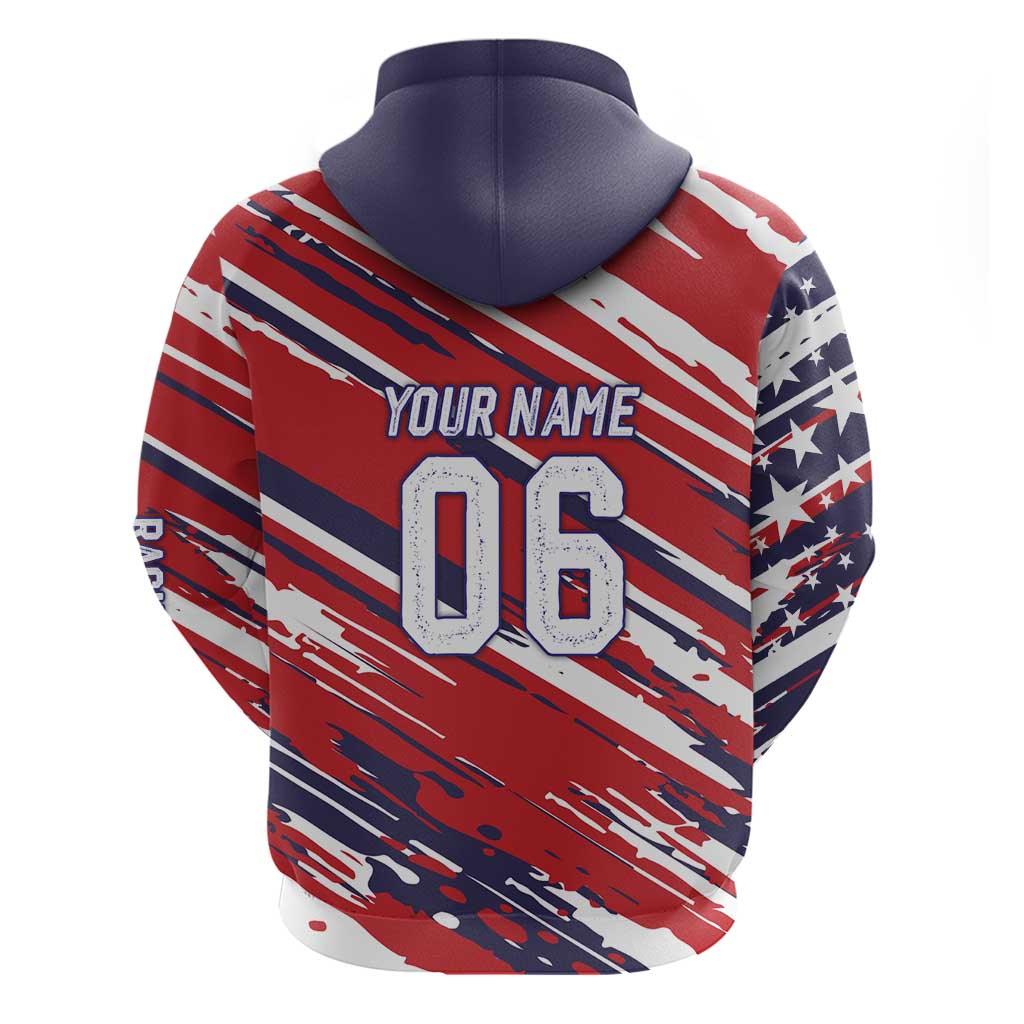 Personalized Patriotic Motocross Hoodie with USA Flag Colors – Dirt Bike Racing Design - Wonder Print Shop