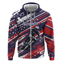 Personalized Patriotic Motocross Hoodie with USA Flag Colors – Dirt Bike Racing Design - Wonder Print Shop