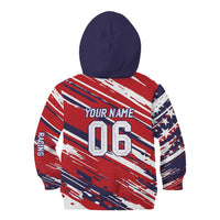 Personalized Patriotic Motocross Kid Hoodie with USA Flag Colors – Dirt Bike Racing Design - Wonder Print Shop