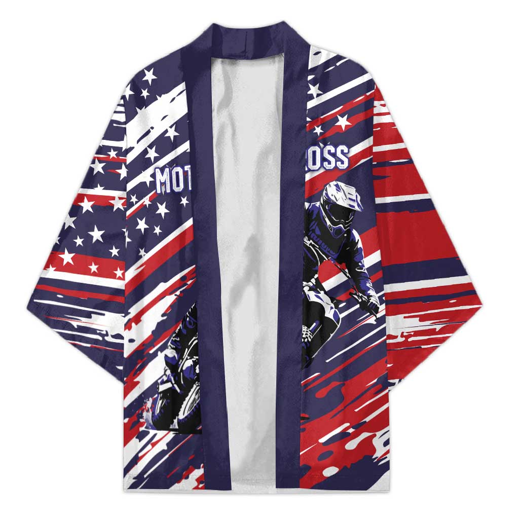 Personalized Patriotic Motocross Kimono with USA Flag Colors – Dirt Bike Racing Design - Wonder Print Shop