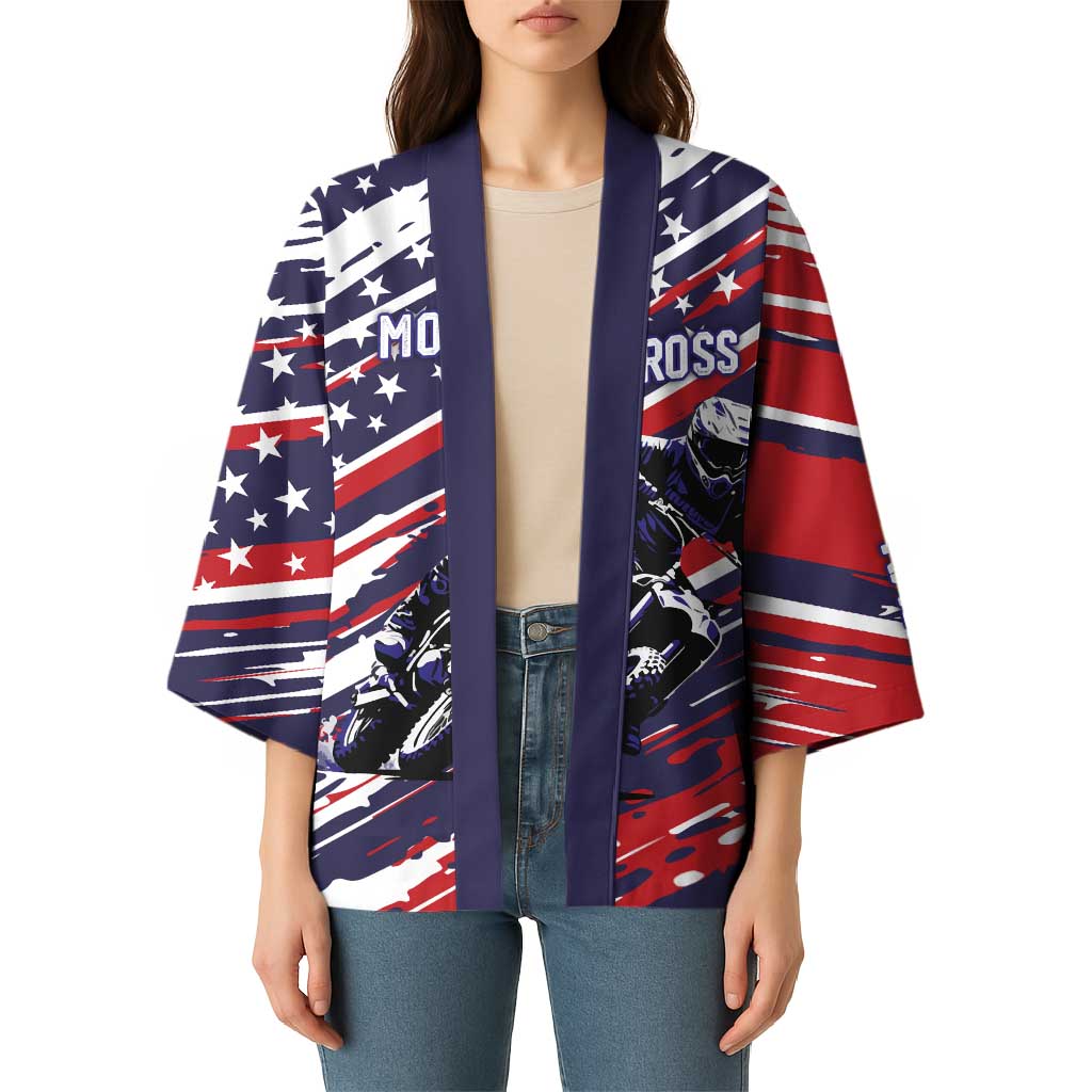 Personalized Patriotic Motocross Kimono with USA Flag Colors – Dirt Bike Racing Design - Wonder Print Shop