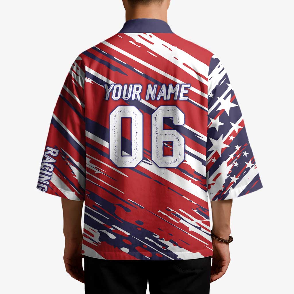 Personalized Patriotic Motocross Kimono with USA Flag Colors – Dirt Bike Racing Design - Wonder Print Shop