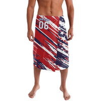 Personalized Patriotic Motocross Lavalava with USA Flag Colors – Dirt Bike Racing Design - Wonder Print Shop