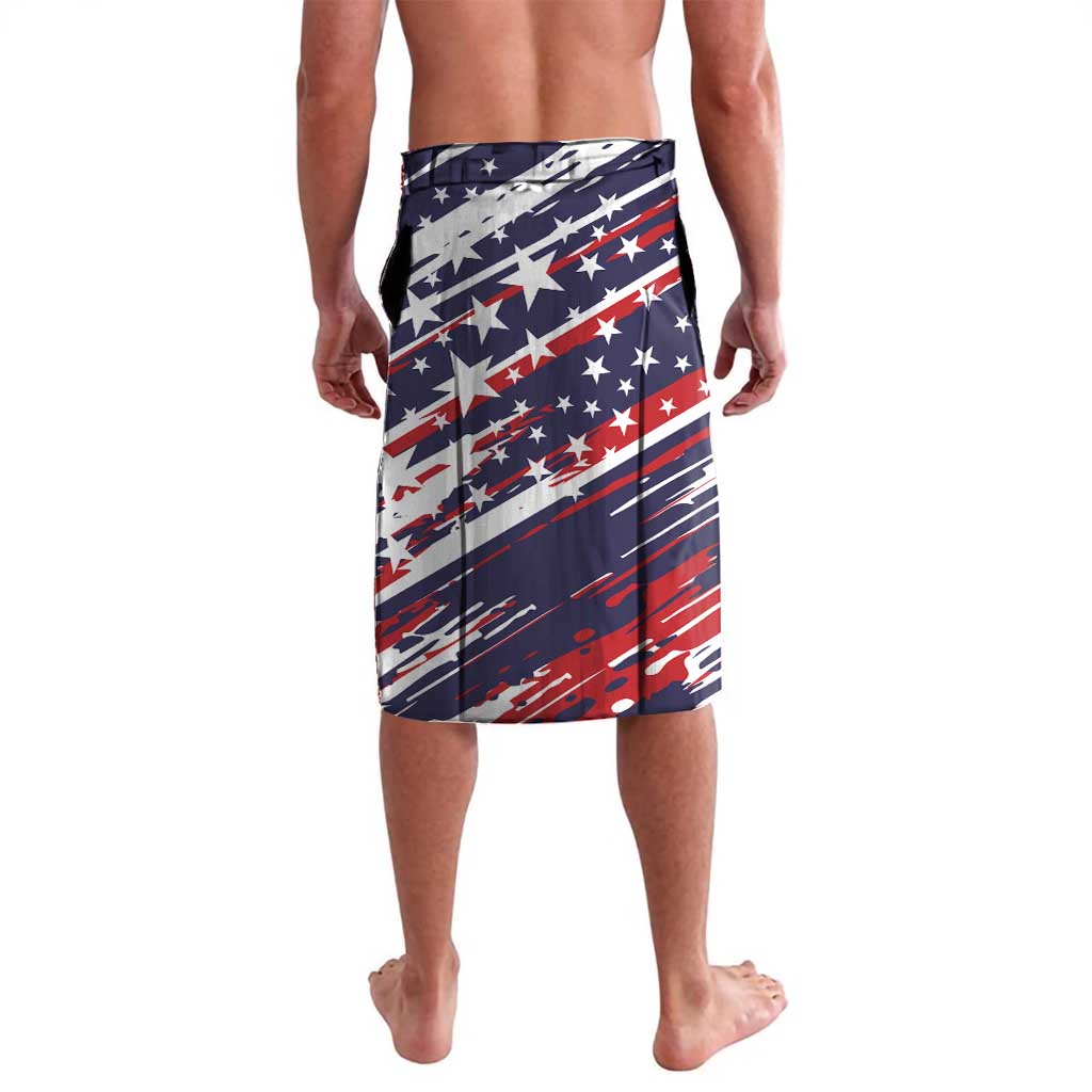Personalized Patriotic Motocross Lavalava with USA Flag Colors – Dirt Bike Racing Design - Wonder Print Shop