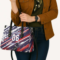 Personalized Patriotic Motocross Leather Bag with USA Flag Colors – Dirt Bike Racing Design - Wonder Print Shop