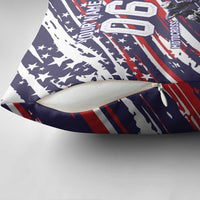 Personalized Patriotic Motocross Pillow Cover with USA Flag Colors – Dirt Bike Racing Design - Wonder Print Shop