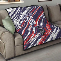 Personalized Patriotic Motocross Quilt with USA Flag Colors – Dirt Bike Racing Design - Wonder Print Shop