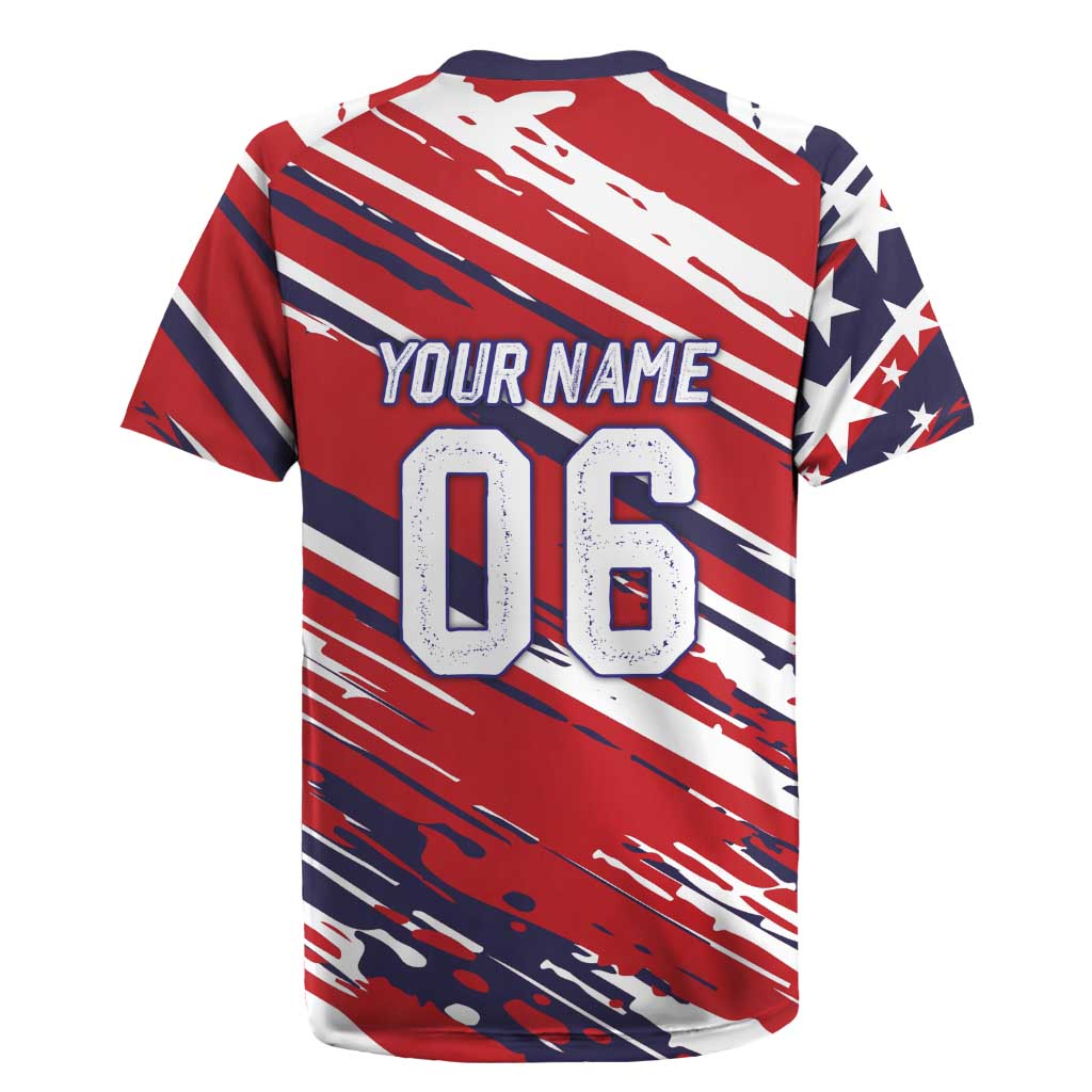 Personalized Patriotic Motocross Rugby Jersey with USA Flag Colors – Dirt Bike Racing Design - Wonder Print Shop