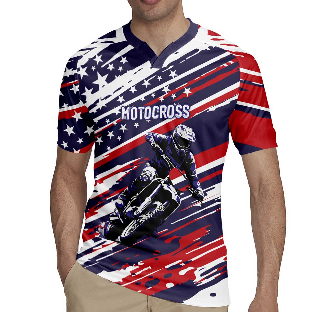 Personalized Patriotic Motocross Rugby Jersey with USA Flag Colors – Dirt Bike Racing Design - Wonder Print Shop