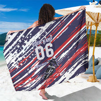 Personalized Patriotic Motocross Sarong with USA Flag Colors – Dirt Bike Racing Design - Wonder Print Shop