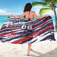 Personalized Patriotic Motocross Sarong with USA Flag Colors – Dirt Bike Racing Design - Wonder Print Shop