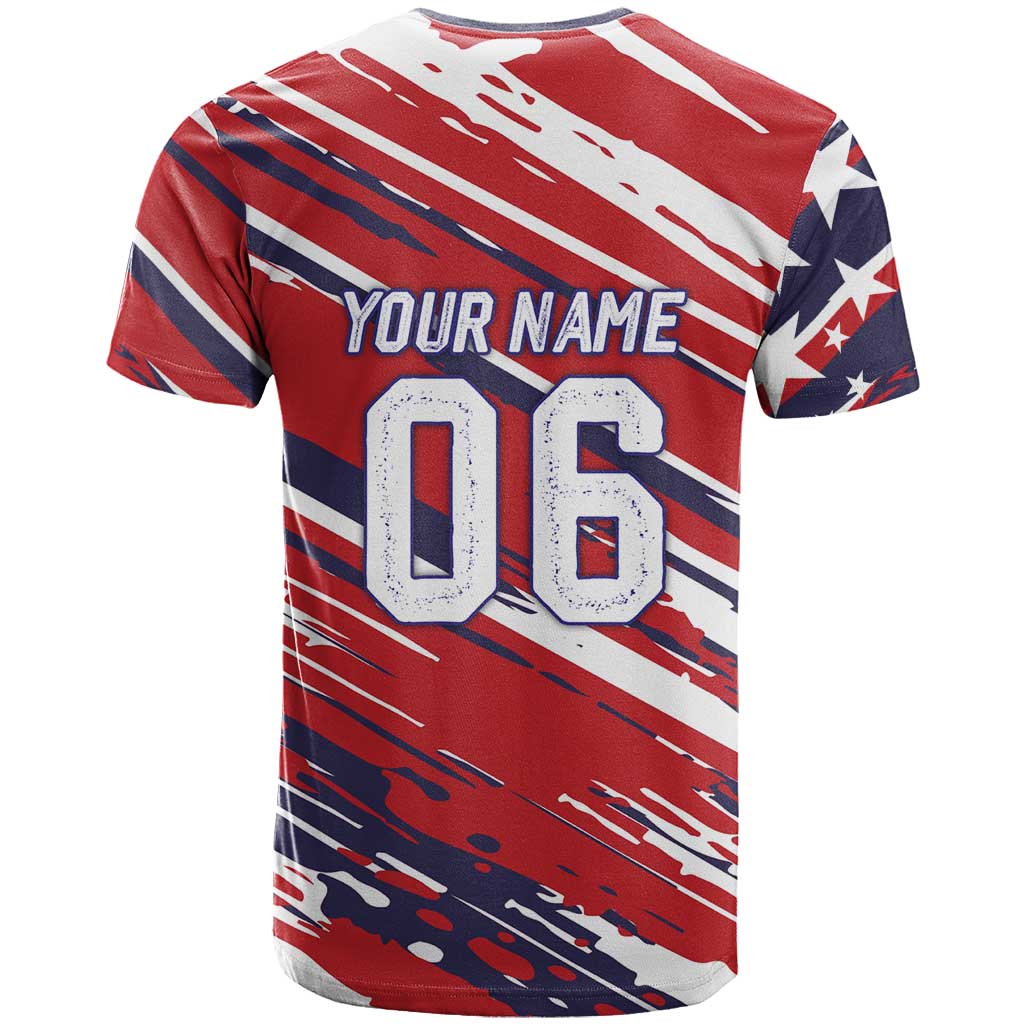 Personalized Patriotic Motocross T Shirt with USA Flag Colors – Dirt Bike Racing Design - Wonder Print Shop