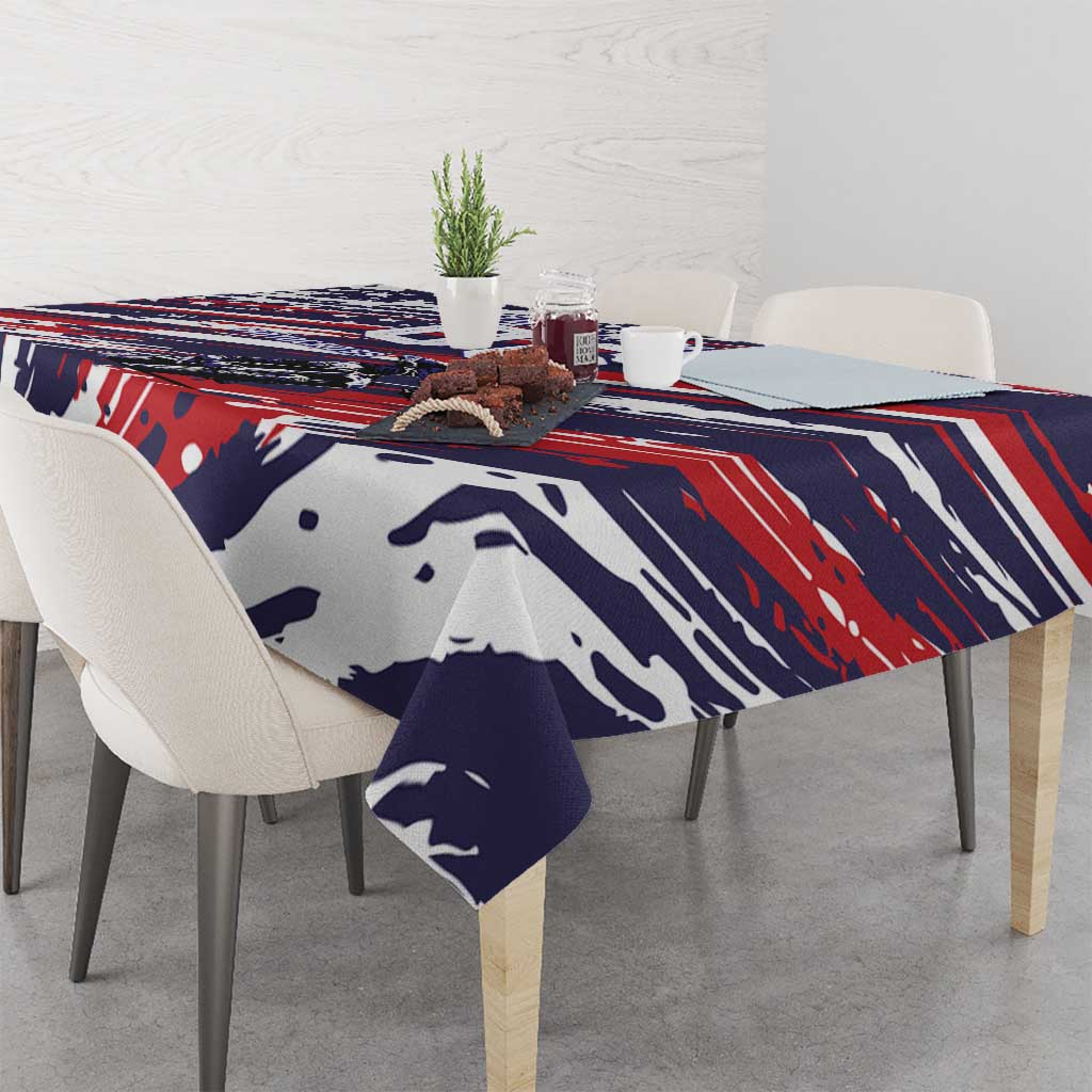 Personalized Patriotic Motocross Tablecloth with USA Flag Colors – Dirt Bike Racing Design - Wonder Print Shop
