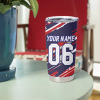 Personalized Patriotic Motocross Tumbler Cup with USA Flag Colors – Dirt Bike Racing Design - Wonder Print Shop