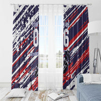 Personalized Patriotic Motocross Window Curtain with USA Flag Colors – Dirt Bike Racing Design - Wonder Print Shop