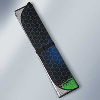 Personalized Bass Fishing Auto Sun Shade with Jumping Fish – Green and Black Angler Design - Wonder Print Shop