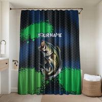 Personalized Bass Fishing Bathroom Set with Jumping Fish – Green and Black Angler Design - Wonder Print Shop