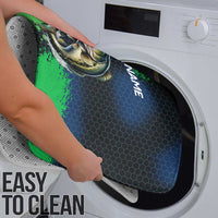 Personalized Bass Fishing Bathroom Set with Jumping Fish – Green and Black Angler Design - Wonder Print Shop