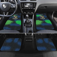 Personalized Bass Fishing Car Mats with Jumping Fish – Green and Black Angler Design - Wonder Print Shop