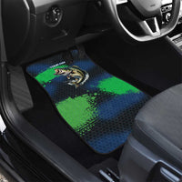 Personalized Bass Fishing Car Mats with Jumping Fish – Green and Black Angler Design - Wonder Print Shop