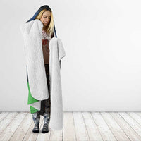 Personalized Bass Fishing Hooded Blanket with Jumping Fish – Green and Black Angler Design - Wonder Print Shop