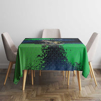 Personalized Bass Fishing Tablecloth with Jumping Fish – Green and Black Angler Design - Wonder Print Shop
