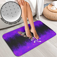 Personalized Patriotic Eagle Bowling Bathroom Set with Purple Flames USA Flag Wings Design - Wonder Print Shop