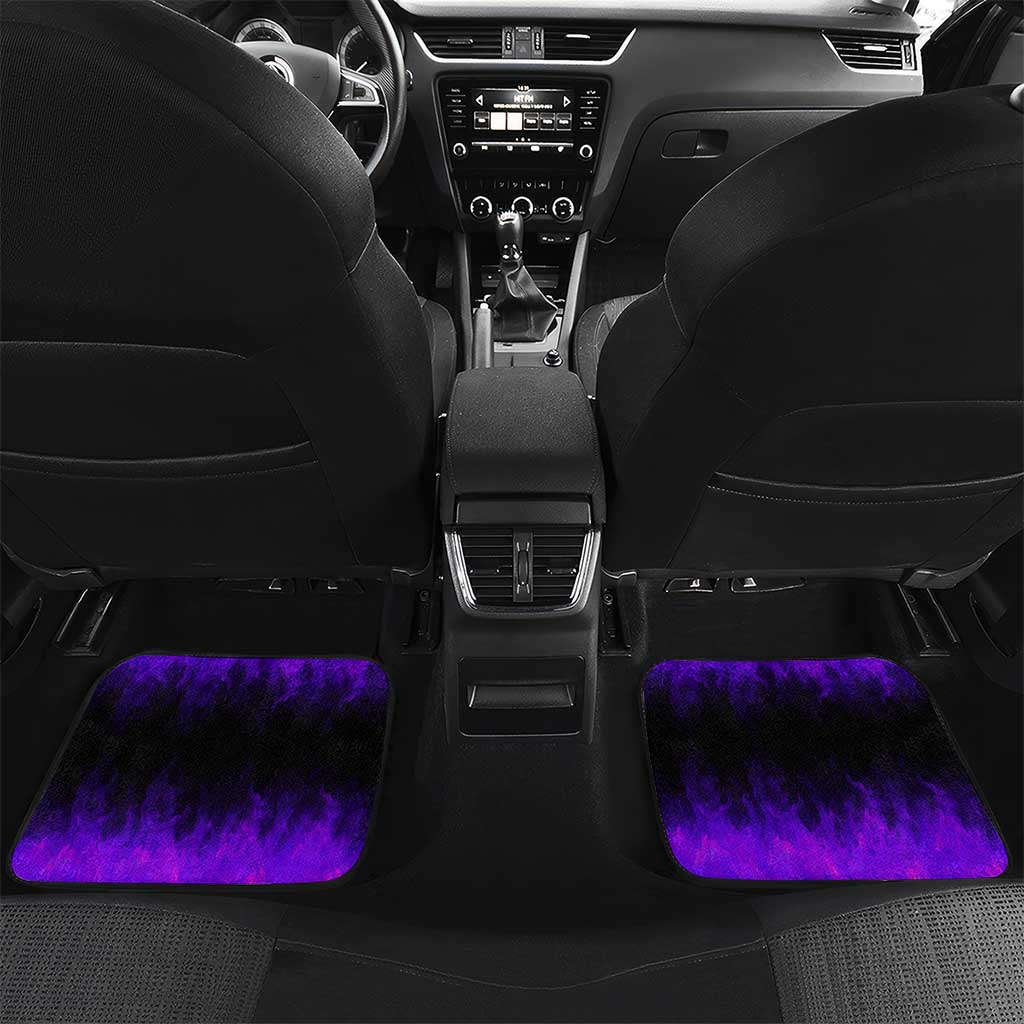 Personalized Patriotic Eagle Bowling Car Mats with Purple Flames USA Flag Wings Design - Wonder Print Shop