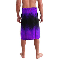 Personalized Patriotic Eagle Bowling Lavalava with Purple Flames USA Flag Wings Design - Wonder Print Shop