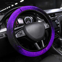 Patriotic Eagle Bowling Steering Wheel Cover with Purple Flames USA Flag Wings Design - Wonder Print Shop