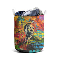 Martin Luther King Jr Laundry Basket Colorful Street Art Portrait Black History Graffiti Style - Wonder Print Shop