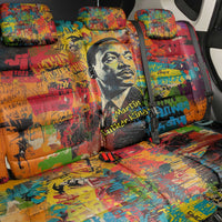 Martin Luther King Jr Back Car Seat Cover Colorful Street Art Portrait Black History Graffiti Style - Wonder Print Shop