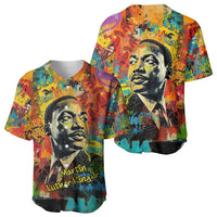 Martin Luther King Jr Baseball Jersey Colorful Street Art Portrait Black History Graffiti Style TS04