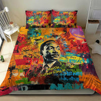 Martin Luther King Jr Bedding Set Colorful Street Art Portrait Black History Graffiti Style - Wonder Print Shop